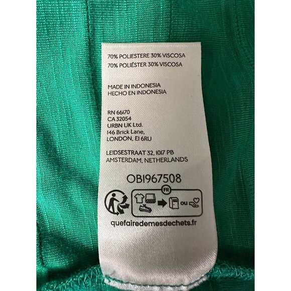 Anthropologie Emerald Green Flutter Ruffle Sleeve Blouse XS Preppy Old Money - Picture 6 of 9